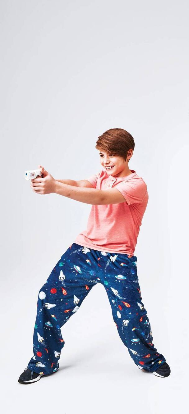 NEW ISCREAM space plush pants in blue